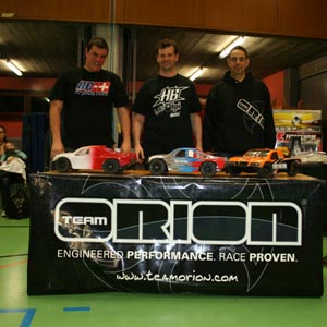 Podium de la finale A en catégorie Short-Course 2WD.